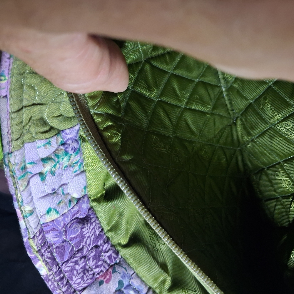 Donna Sharp Patchwork Quilted Baby Bag - Green An… - image 6